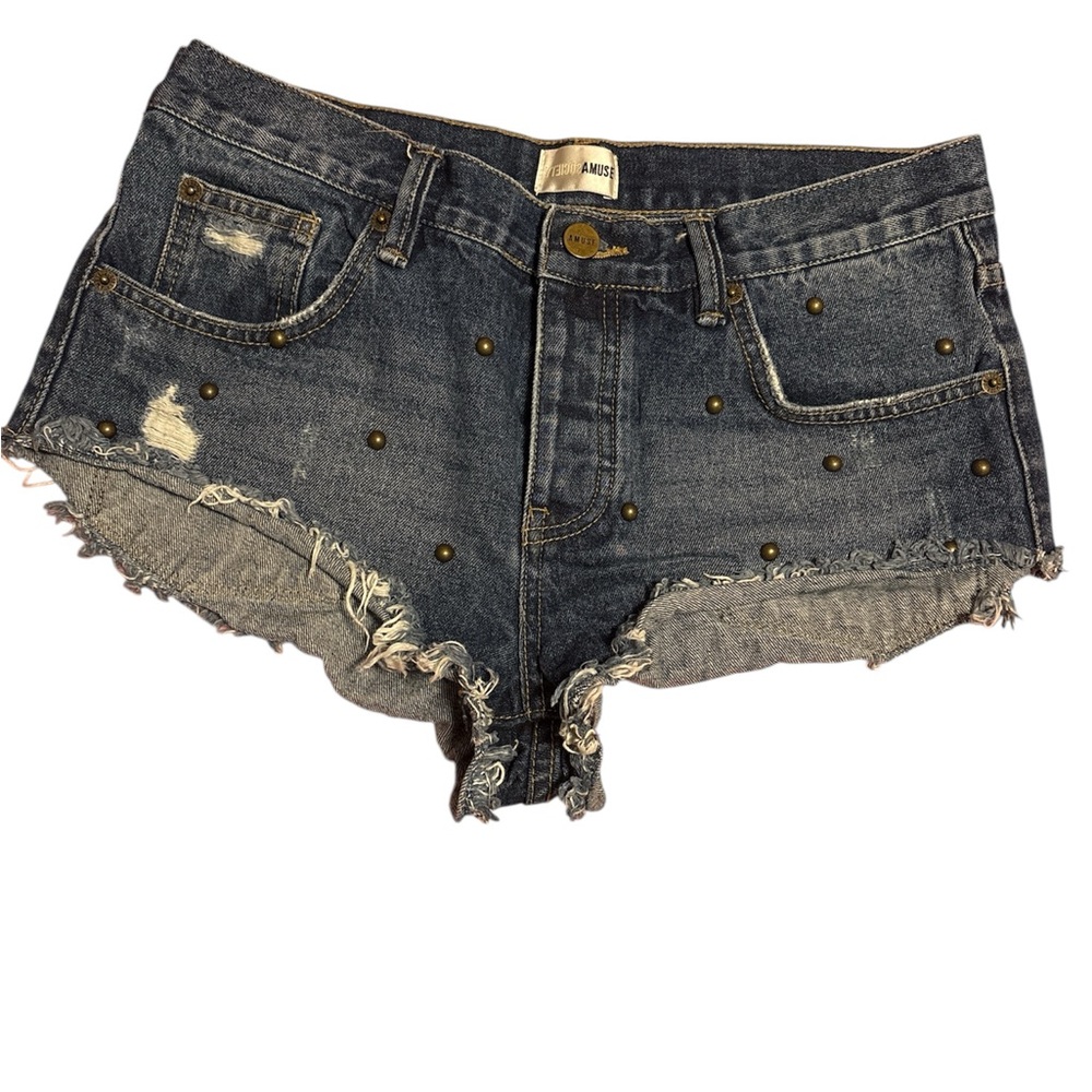Amuse Society Studded Cutoff Jean Shorts
